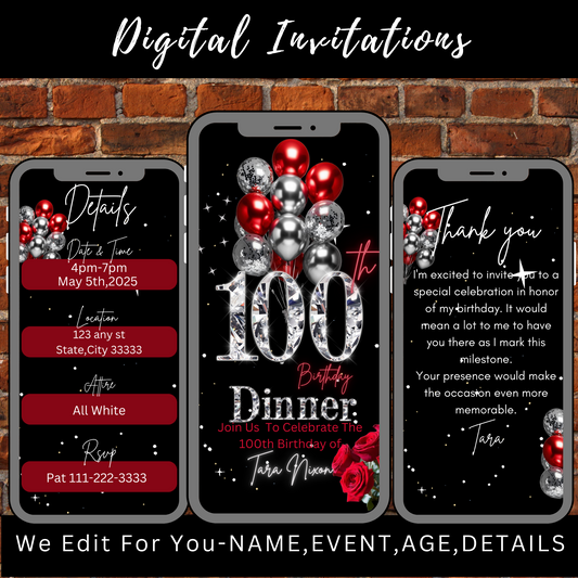 Birthday Digital Invitation #RSD00