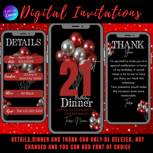 Birthday Digital Invitation R17
