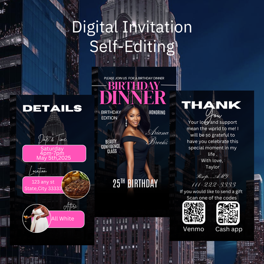 BIRTHDAY PARTY/DINNER INVITE-416