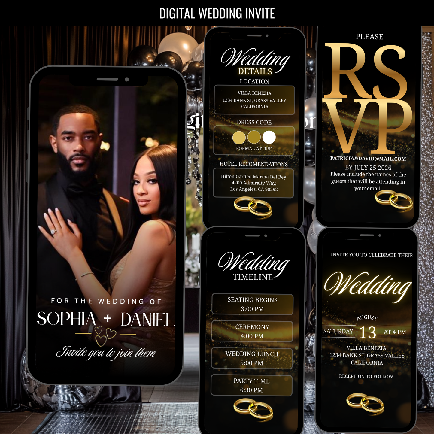 COMPLETE WEDDING PLANNER & INVITATION BUNDLE-656
