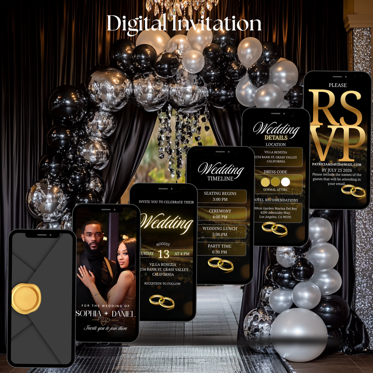 COMPLETE WEDDING PLANNER & INVITATION BUNDLE-656