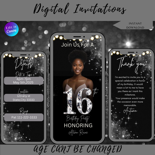 16th Birthday Invitation
