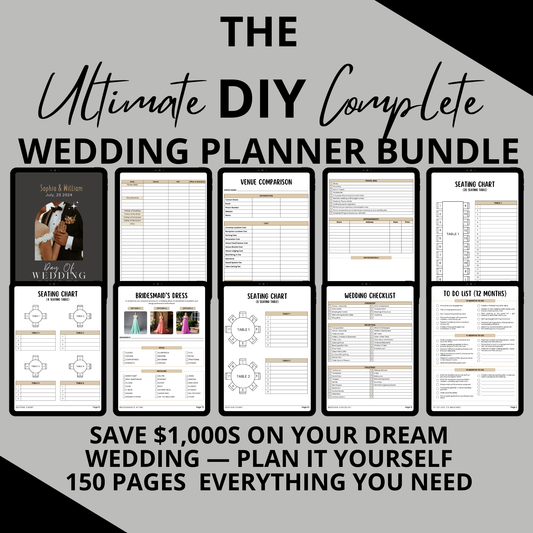 COMPLETE WEDDING PLANNER & INVITATION BUNDLE-656