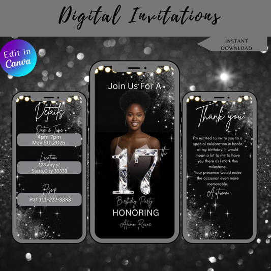 17th Birthday Invitation