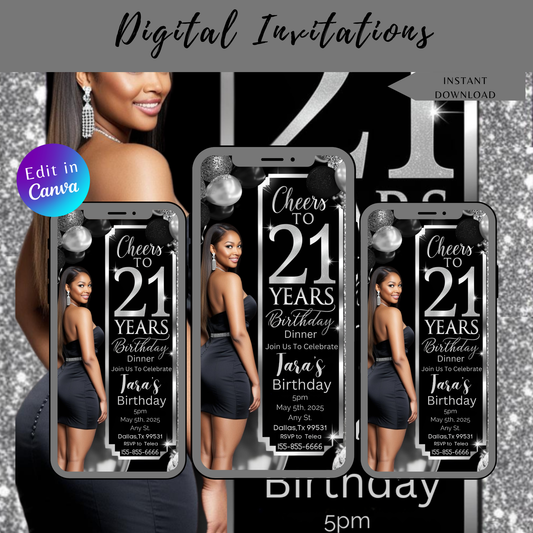 Cheers to 21 yrs black and silver