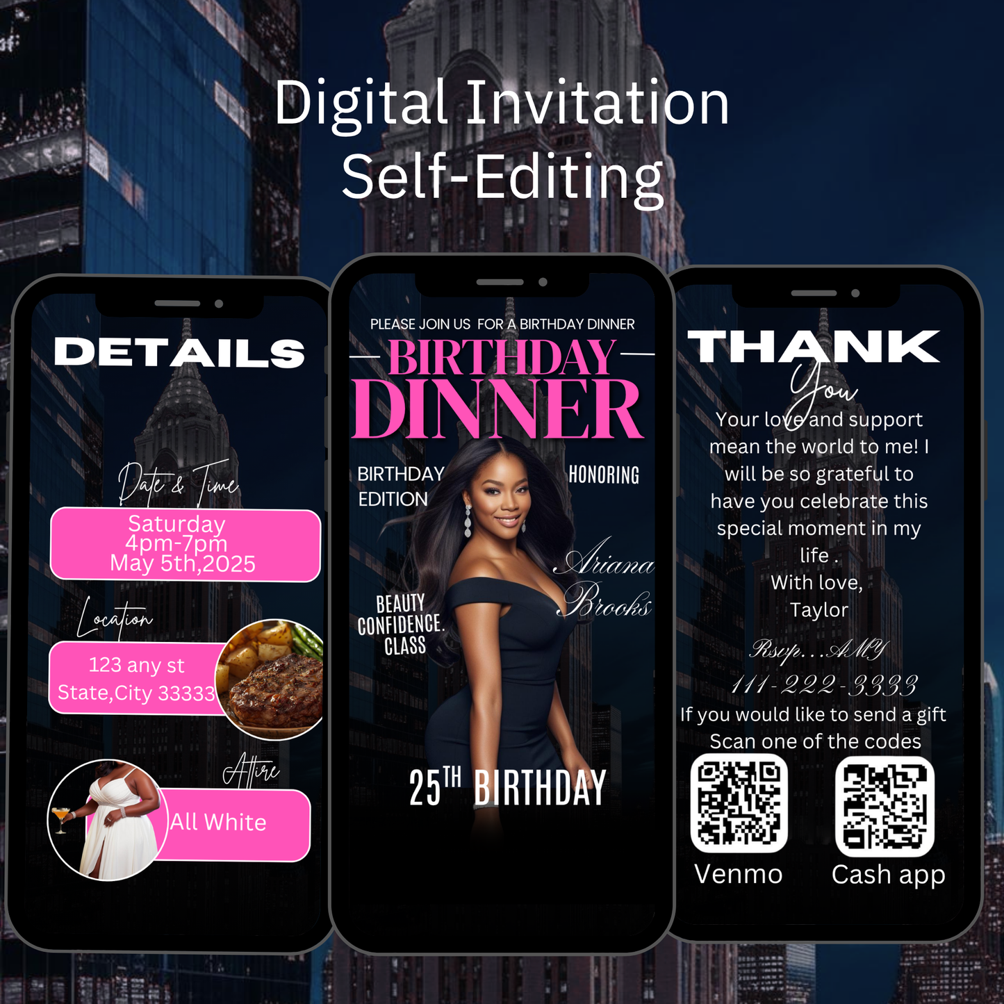 BIRTHDAY PARTY/DINNER INVITE-416