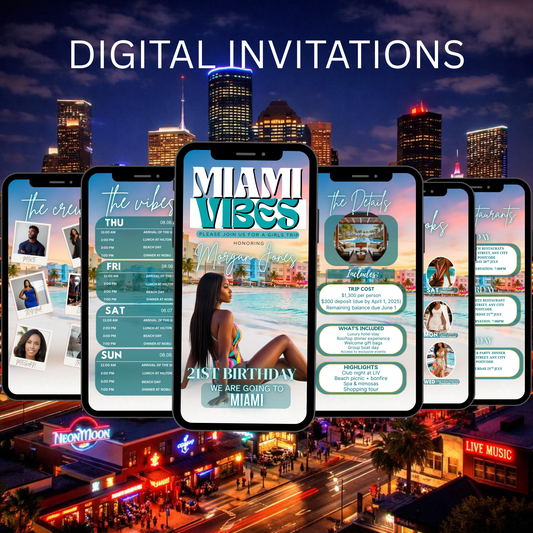 Miami Trip Digital Video Invitation -655