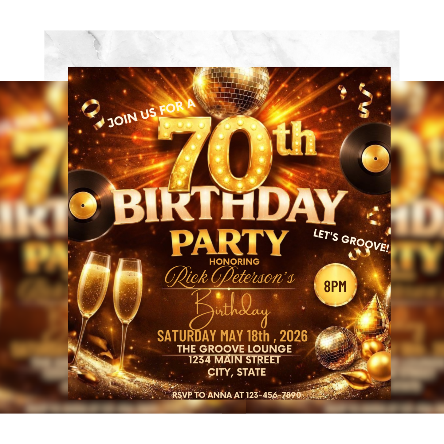 70th Birthday Party Flyer-597