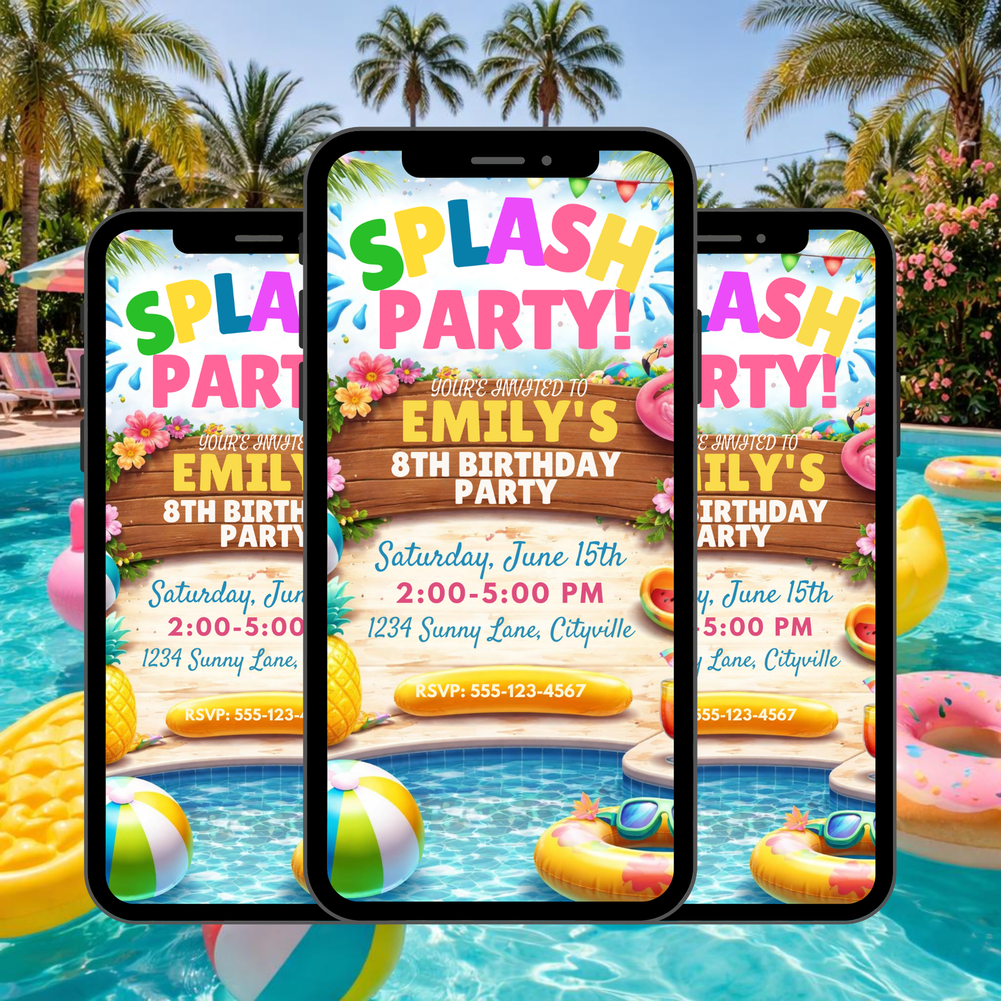 BIRTHDAY POOL  INVITE -601