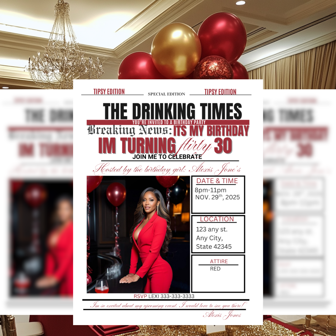 MAGAZINE COVER BIRTHDAY PARTY FLYER-436