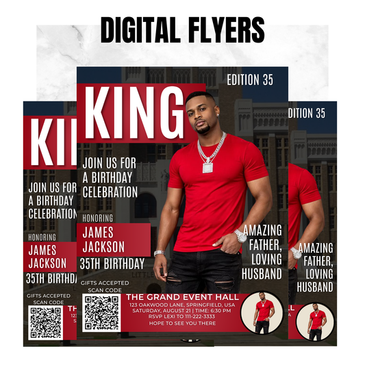 KING MAGAZINE COVER BIRTHDAY PARTY INVITE