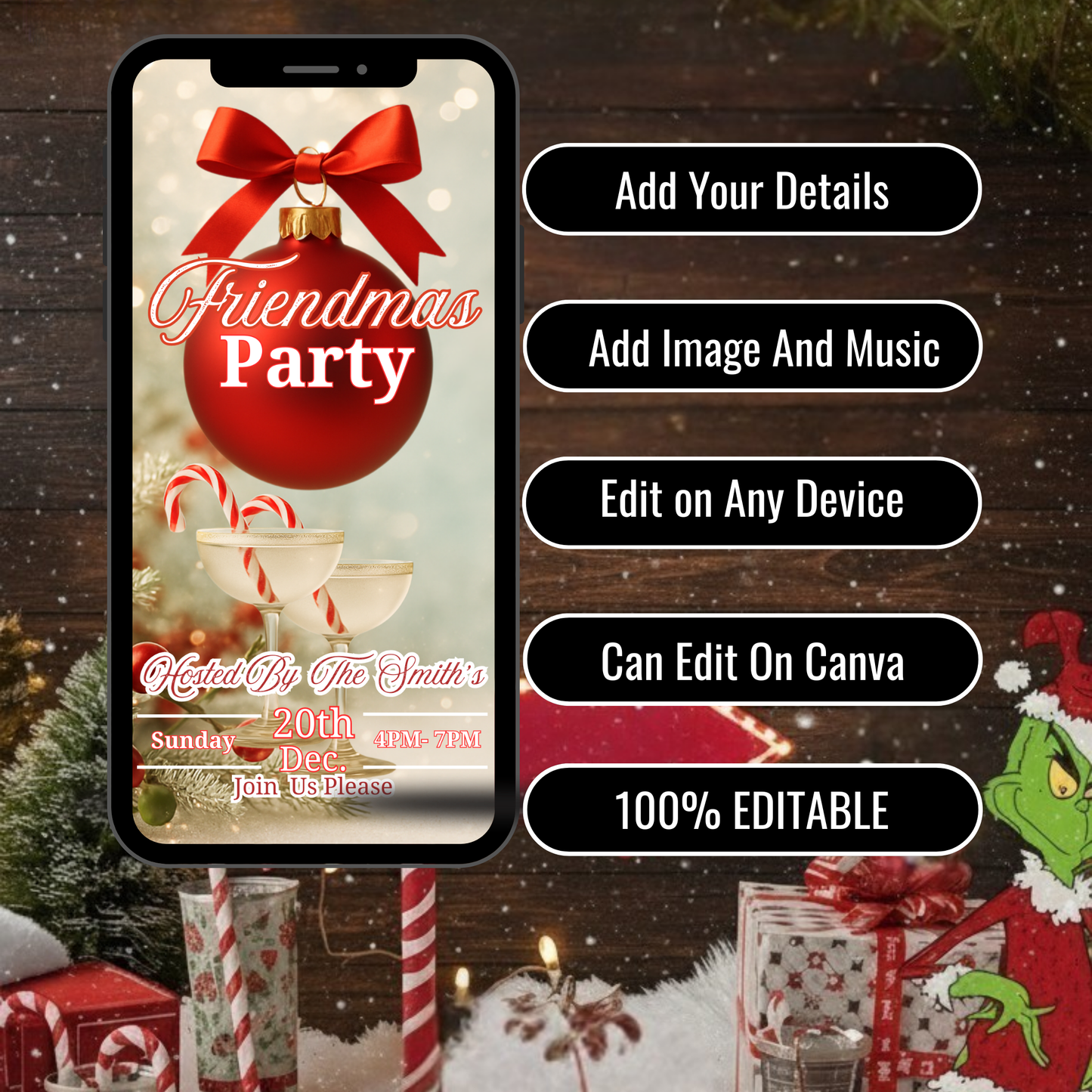 FRIENDMAS DINNER INVITATION -500