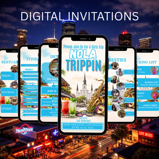 NEW ORLEANS Trip Digital Video Invitation -650