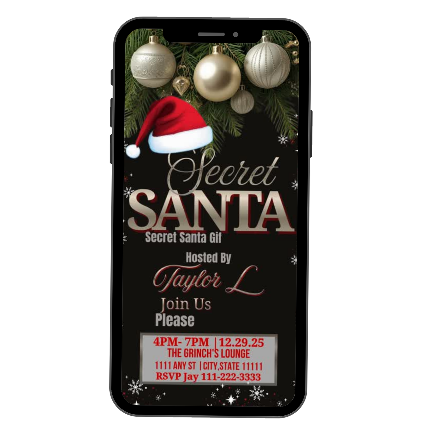 Secret Santa Invitation-527