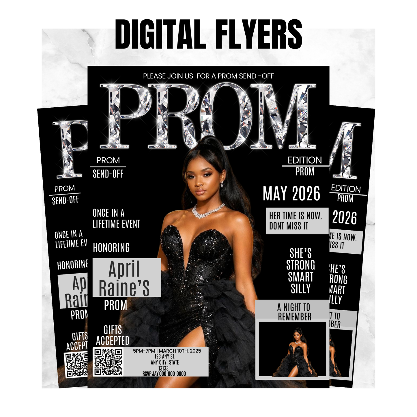 PROM SEND-OFF EDITABLE DIGITAL INVITE- INSTANT DOWNLOAD