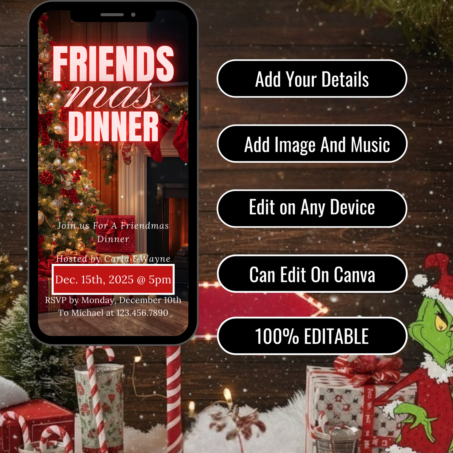FRIENDMAS DINNER INVITATION -502
