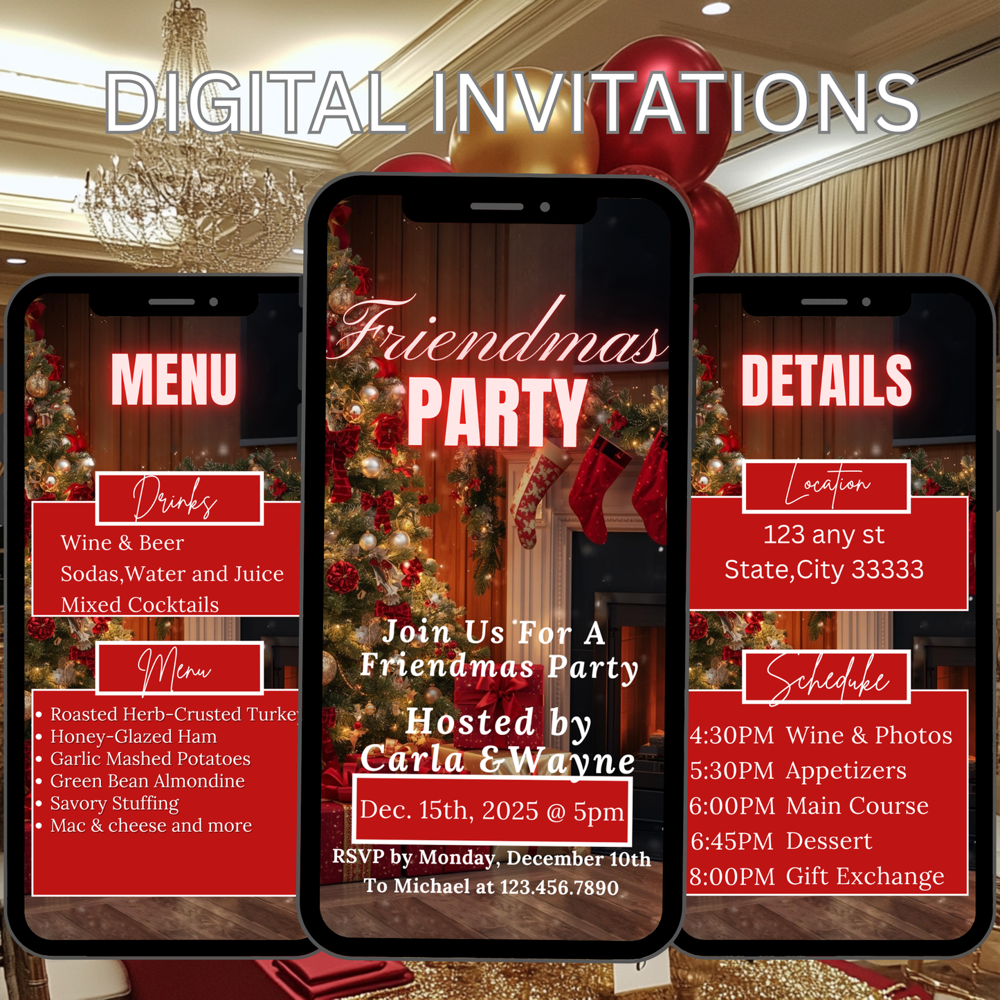 FRIENDMAS PARTY INVITATION -502