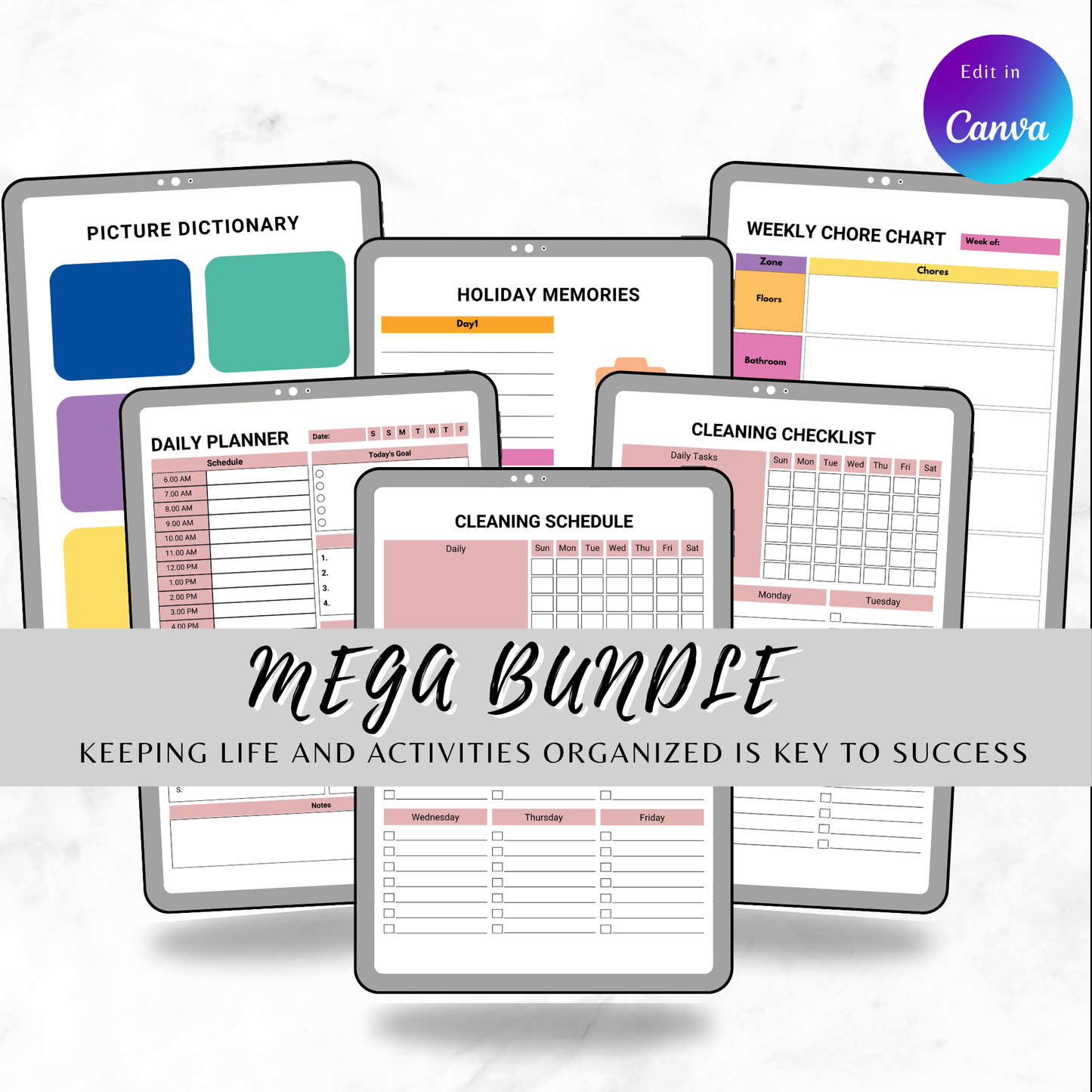 ADHD PLANNER/TRACKER MEGA BUNDLE