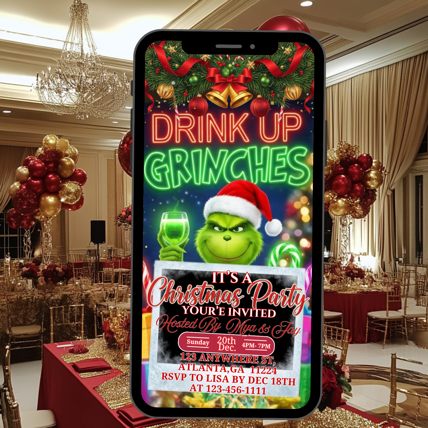 GRINCHMAS PARTY INVITATION-525