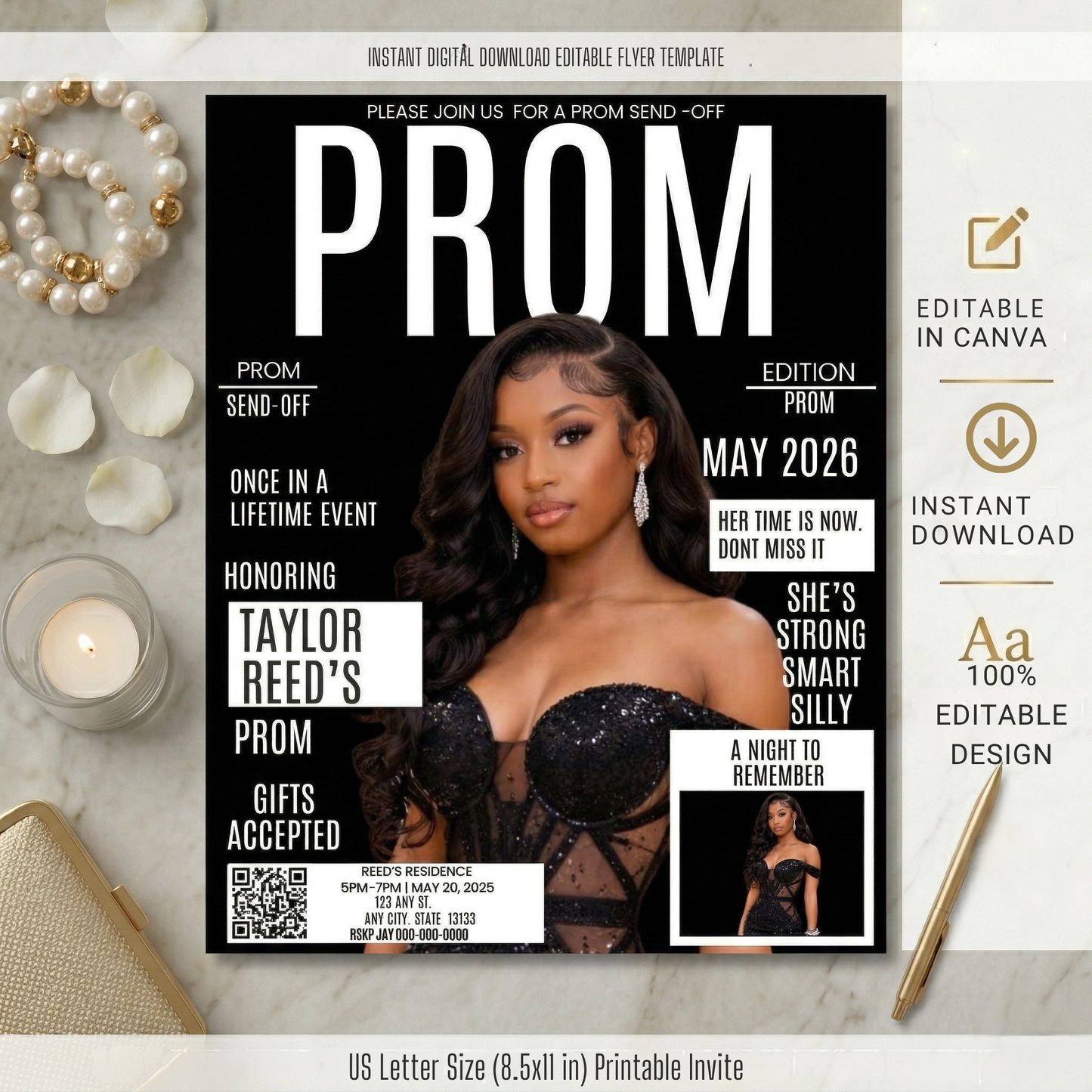 PROM SEND-OFF ANIMATED DIGITAL INVITE- Instant Download