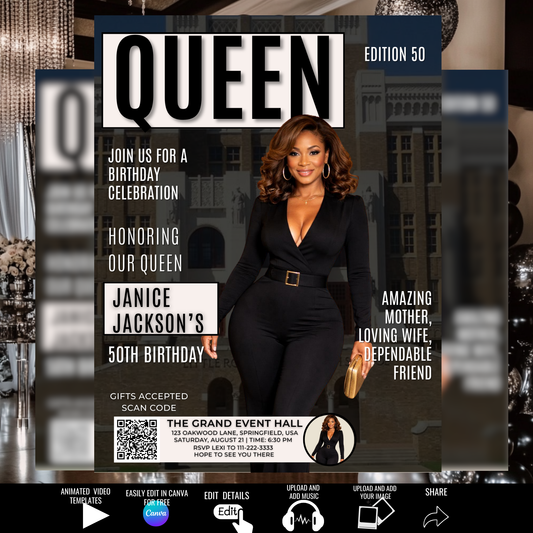 MAGAZINE COVER INVITATION FLYER-615