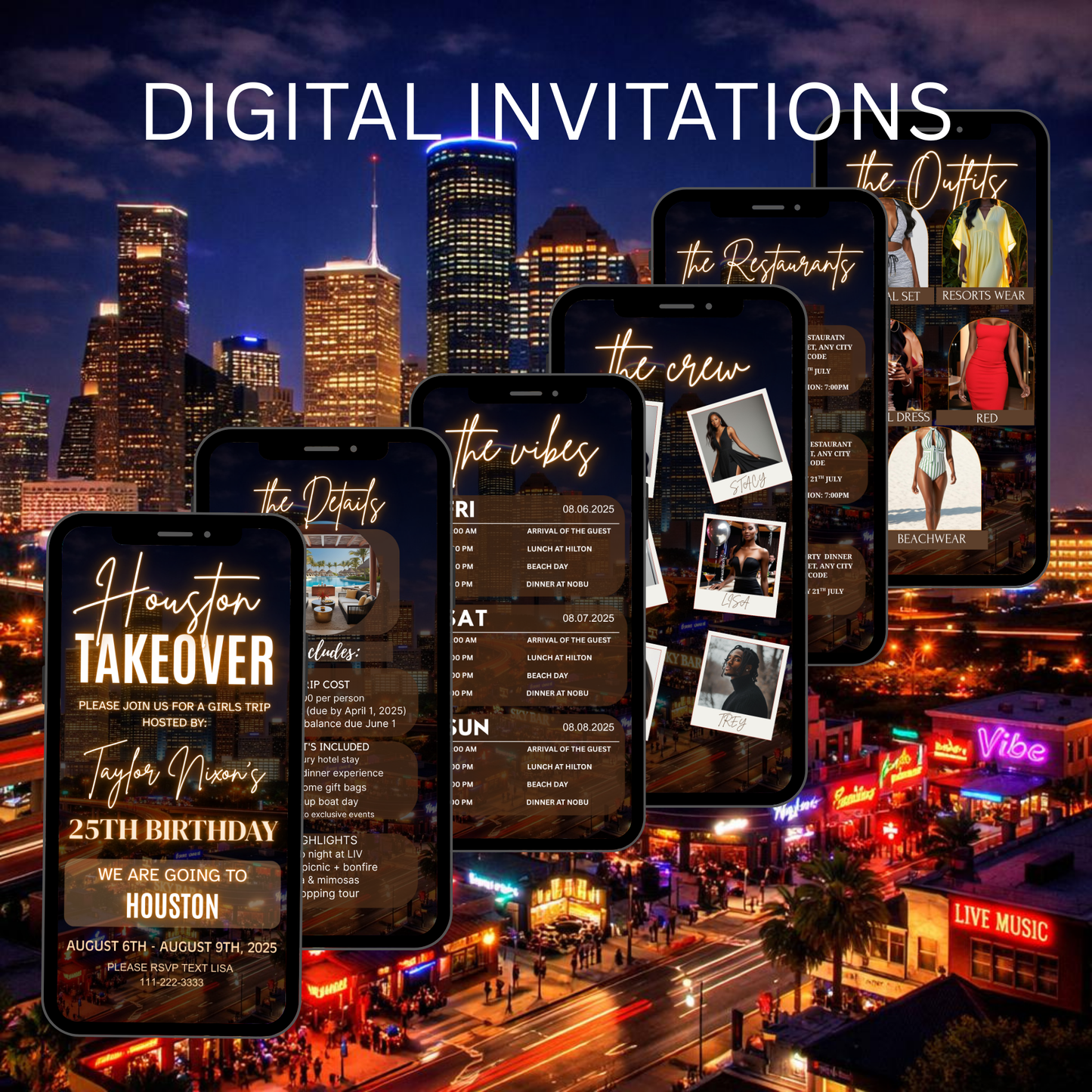 HOUSTON TRIP INVITATION