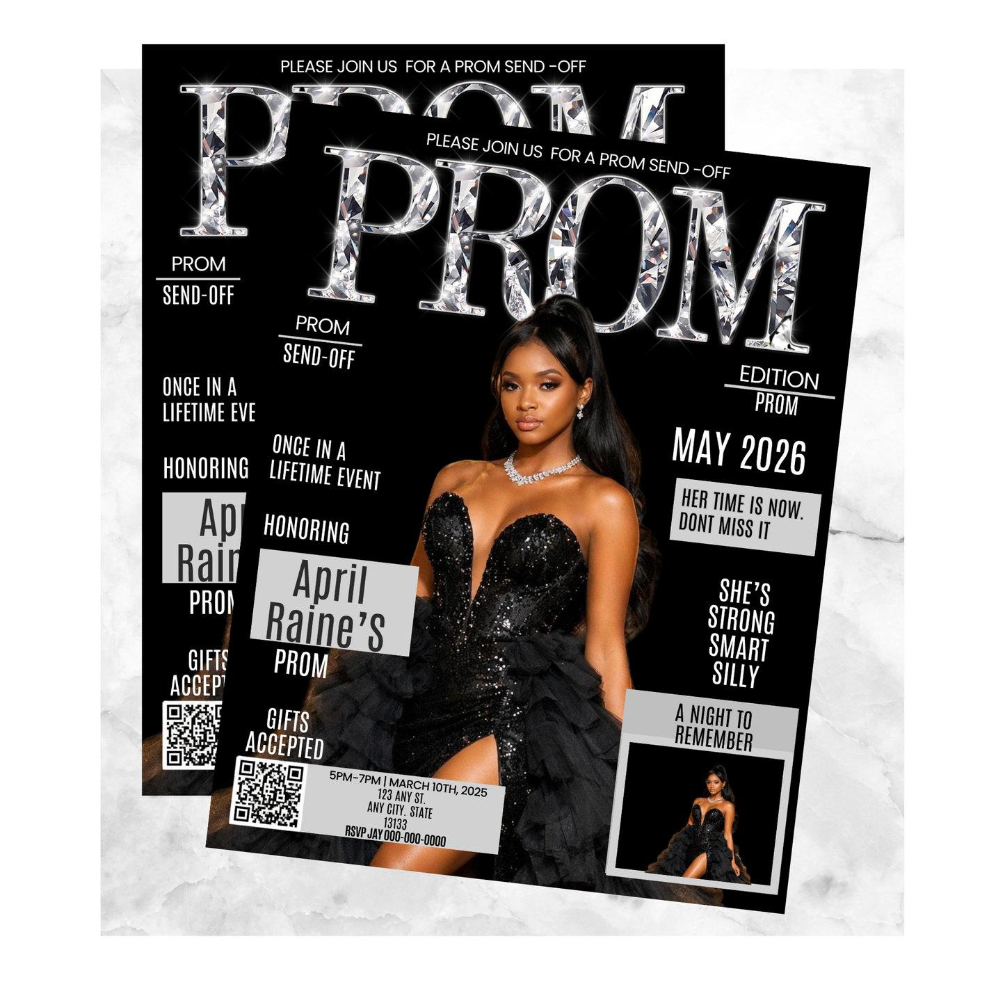 PROM SEND-OFF EDITABLE DIGITAL INVITE- INSTANT DOWNLOAD