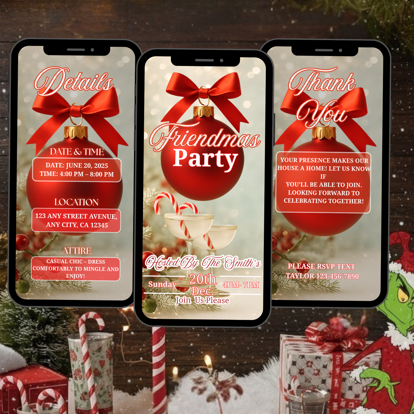 FRIENDMAS DINNER INVITATION -500