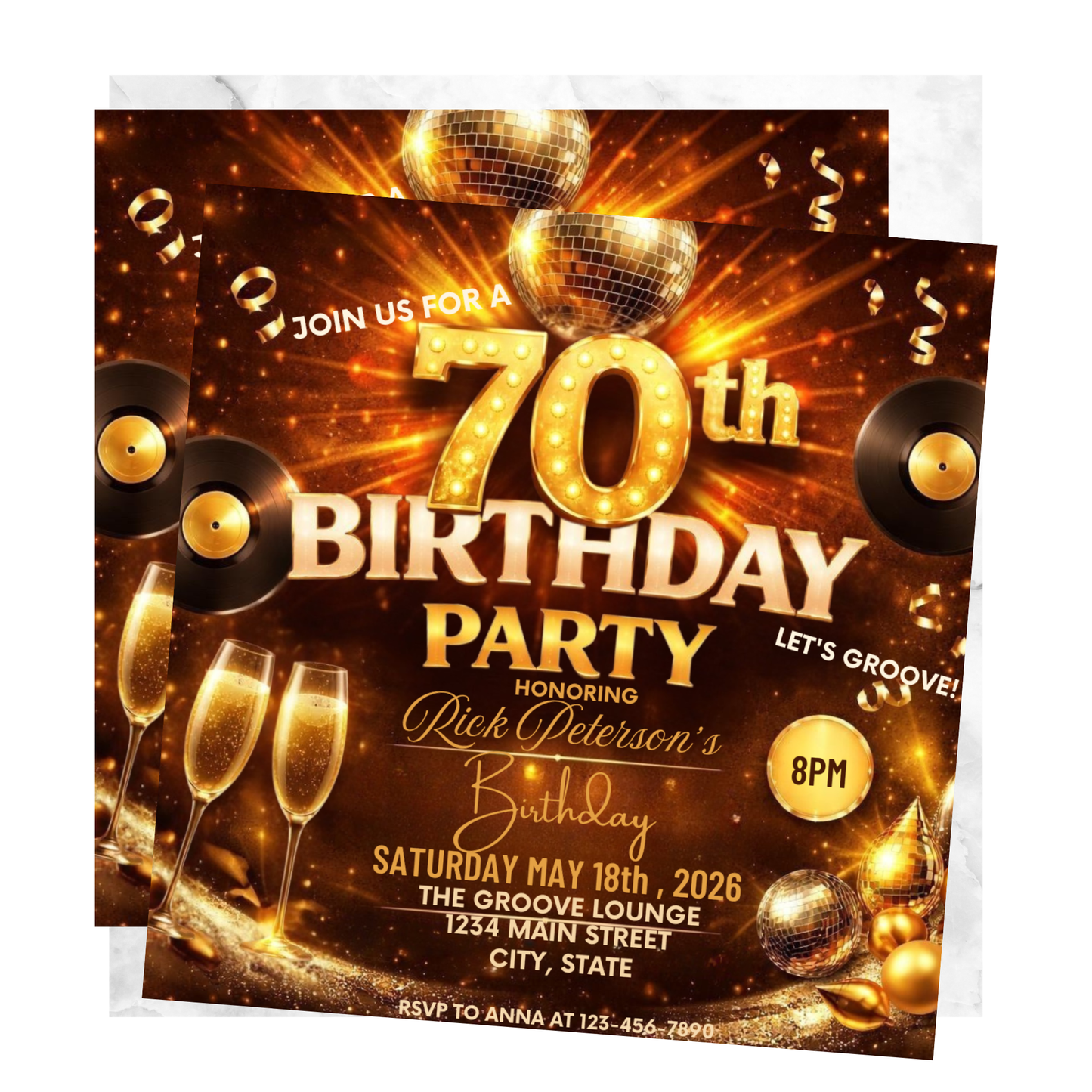 70th Birthday Party Flyer-597