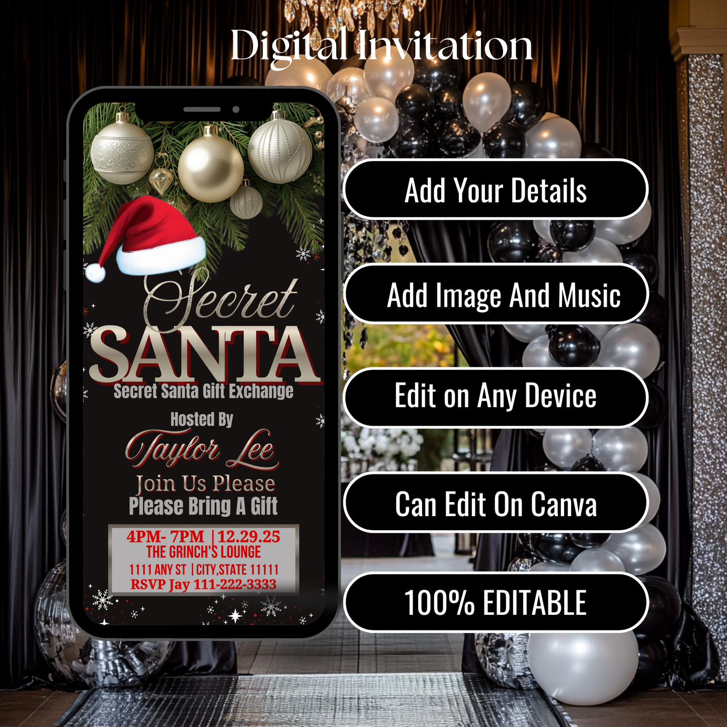 Secret Santa Invitation-527