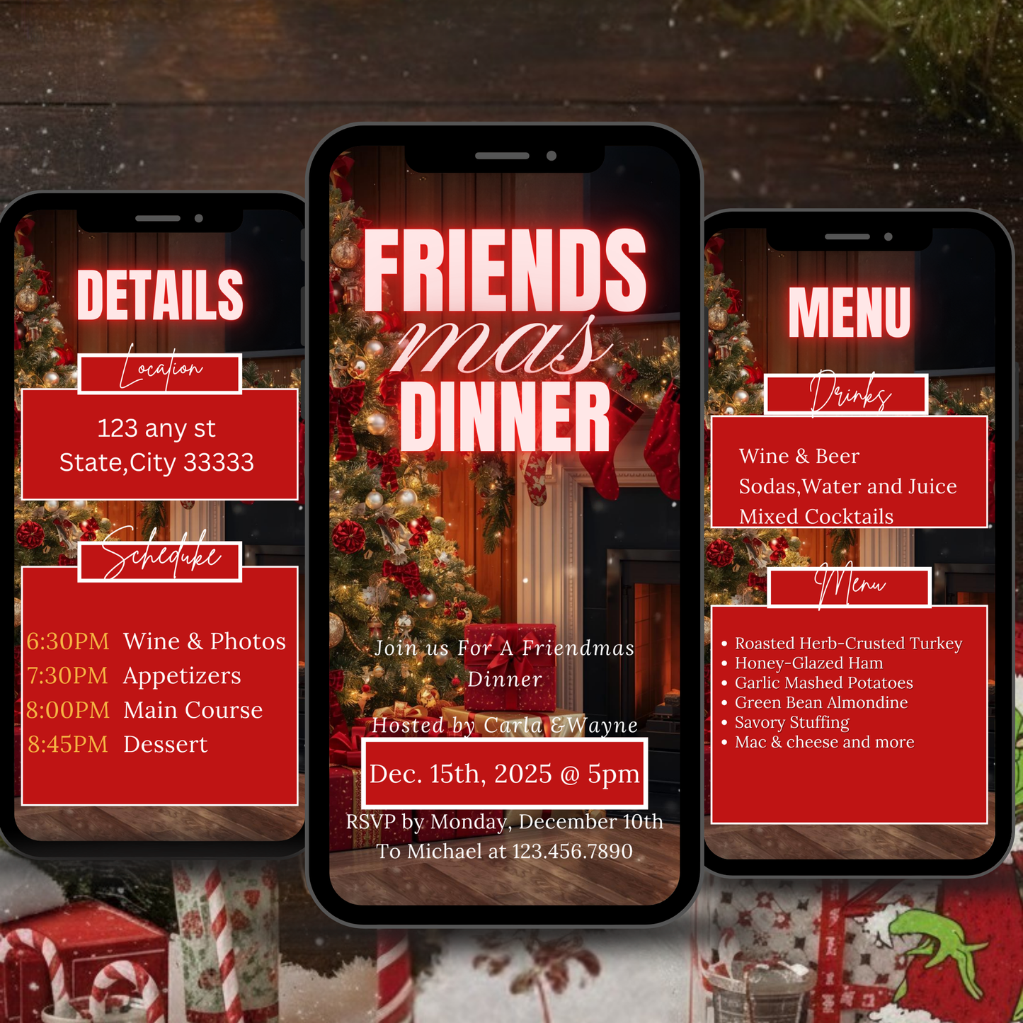 FRIENDMAS DINNER INVITATION -502
