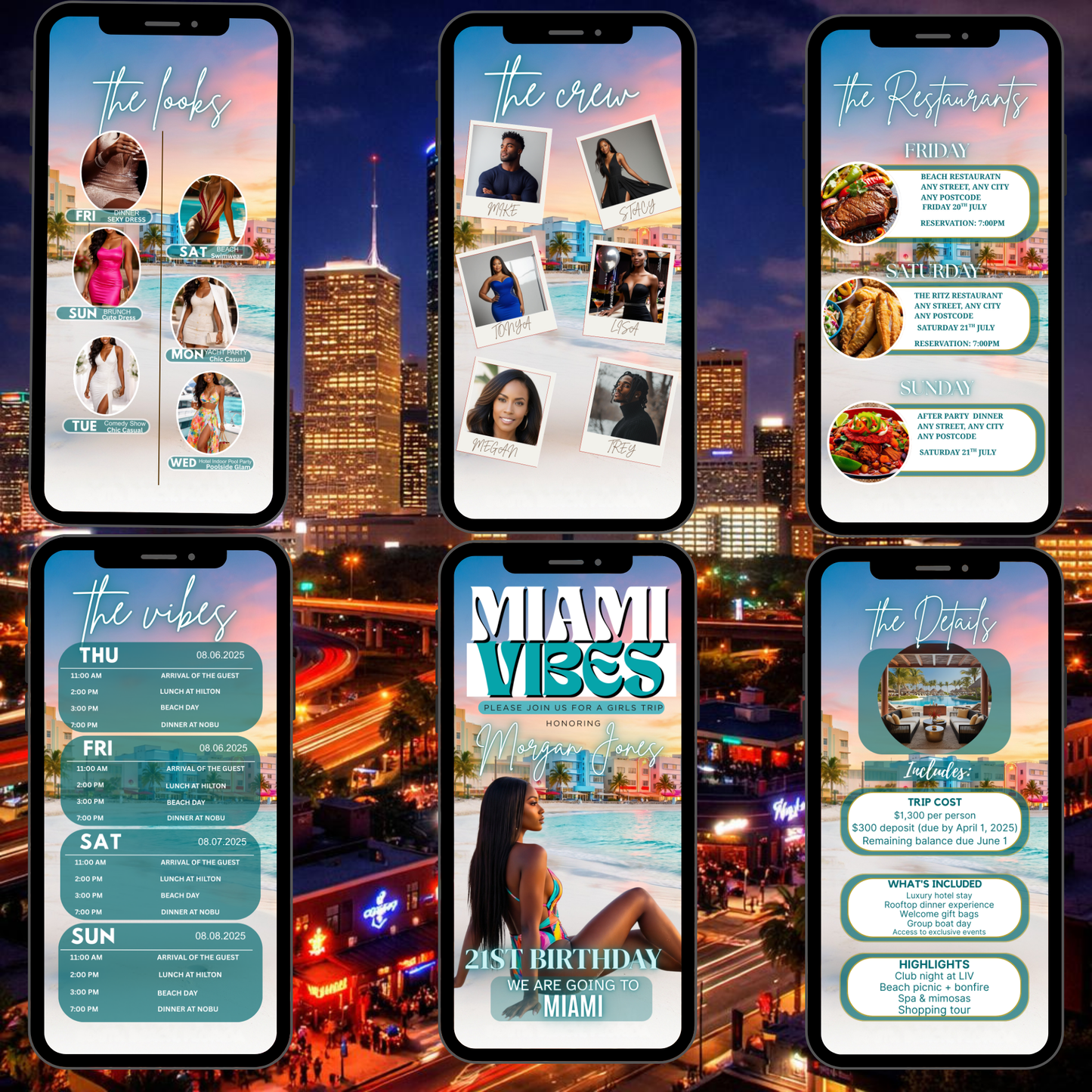 Miami Trip Digital Video Invitation -655