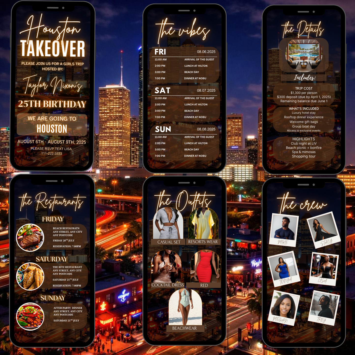 HOUSTON TRIP INVITATION