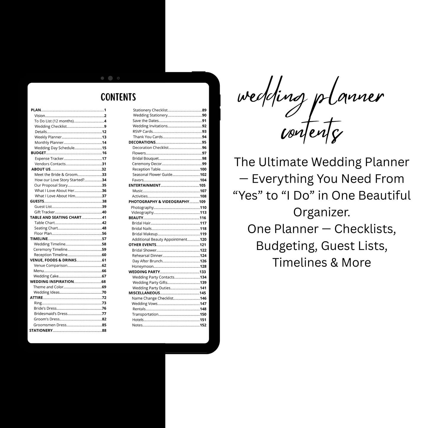 COMPLETE WEDDING PLANNER & INVITATION BUNDLE-656