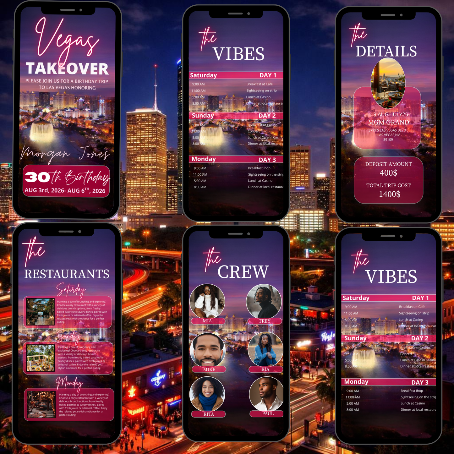 LAS VEGAS TRIP INVITATION