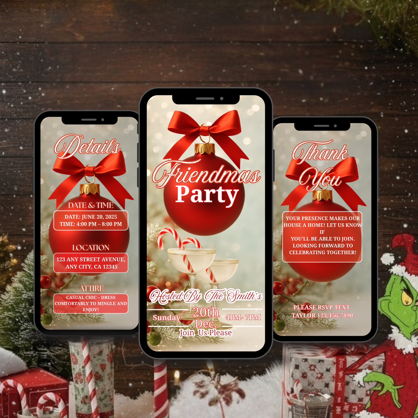 FRIENDMAS DINNER INVITATION -500