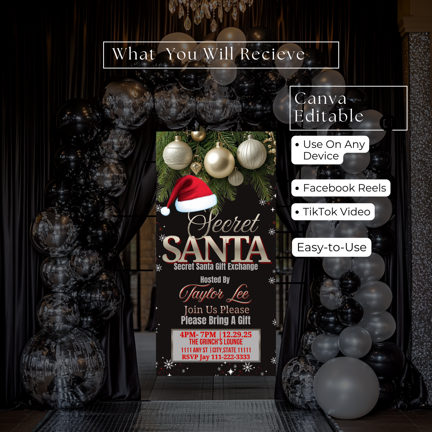 Secret Santa Invitation-527