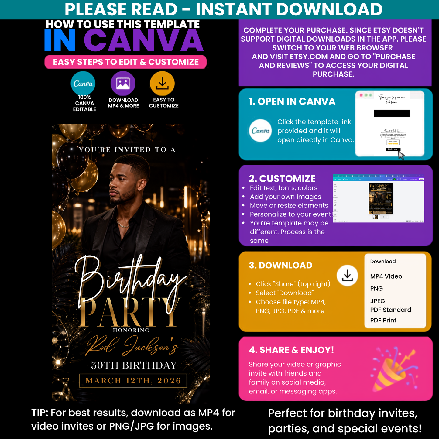 BIRTHDAY PARTY INVITATION
