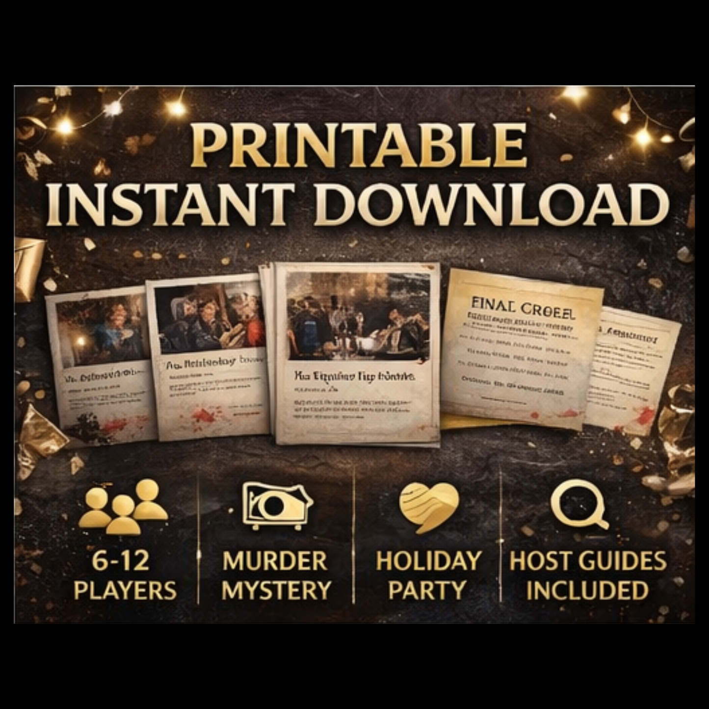 NEW YEAR MURDER MYSTERY GAME-2- UP TO 20 PLAYERS
