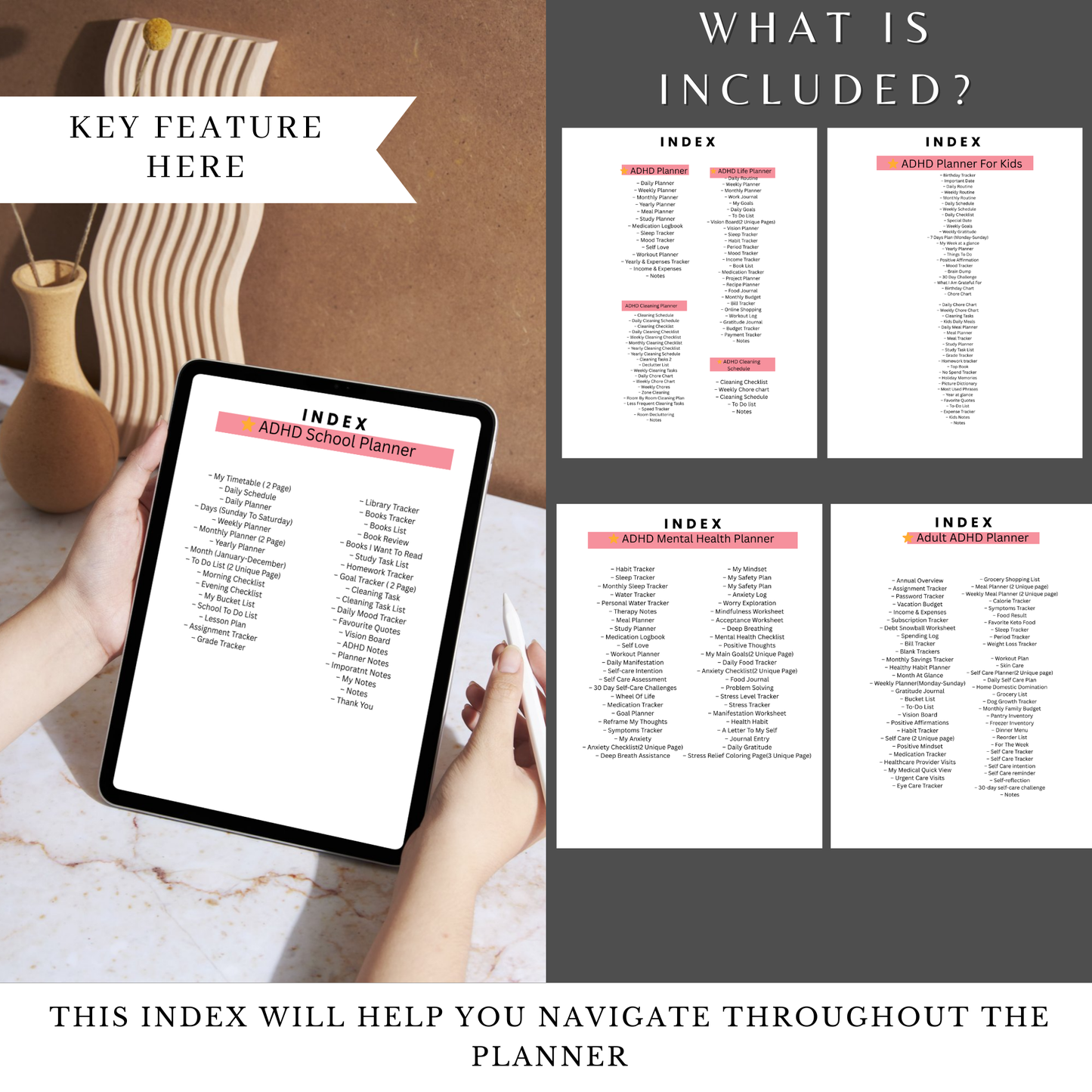 ADHD PLANNER/TRACKER MEGA BUNDLE