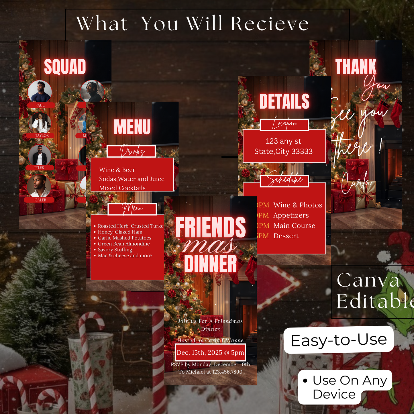 FRIENDMAS DINNER INVITATION -502
