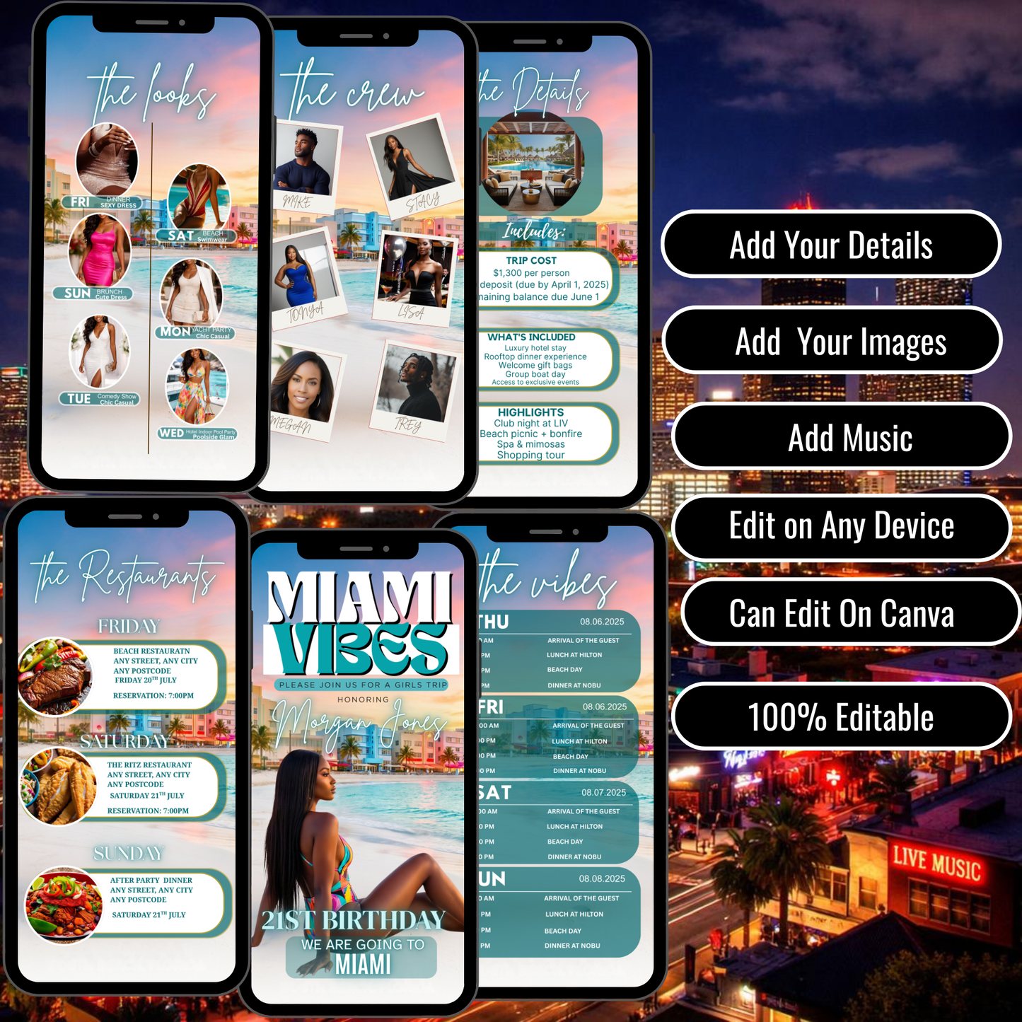 Miami Trip Digital Video Invitation -655