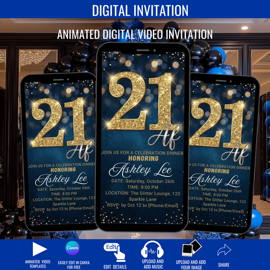 21 AF BIRTHDAY INVITATION - 645