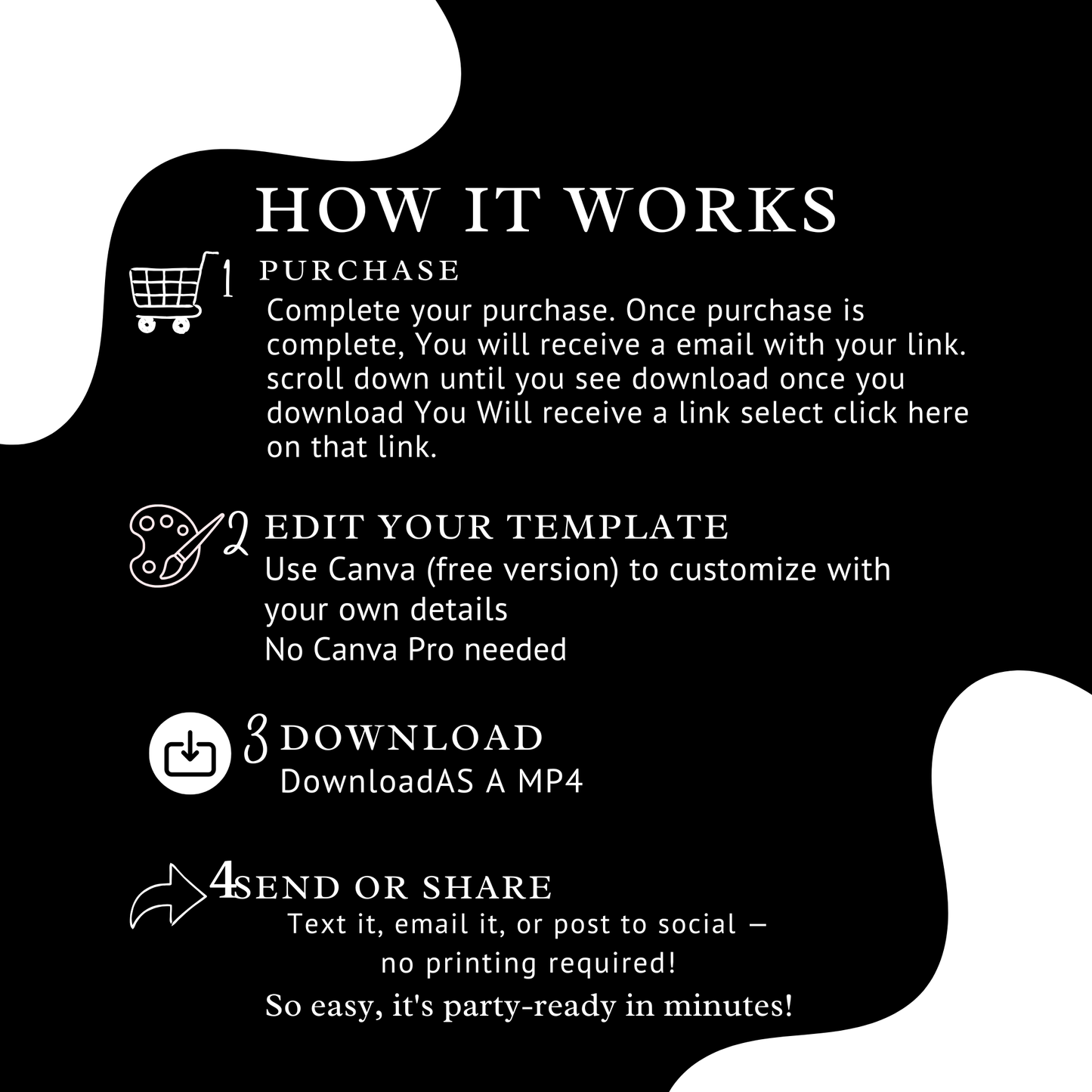 PROM SEND-OFF ANIMATED DIGITAL INVITE- Instant Download