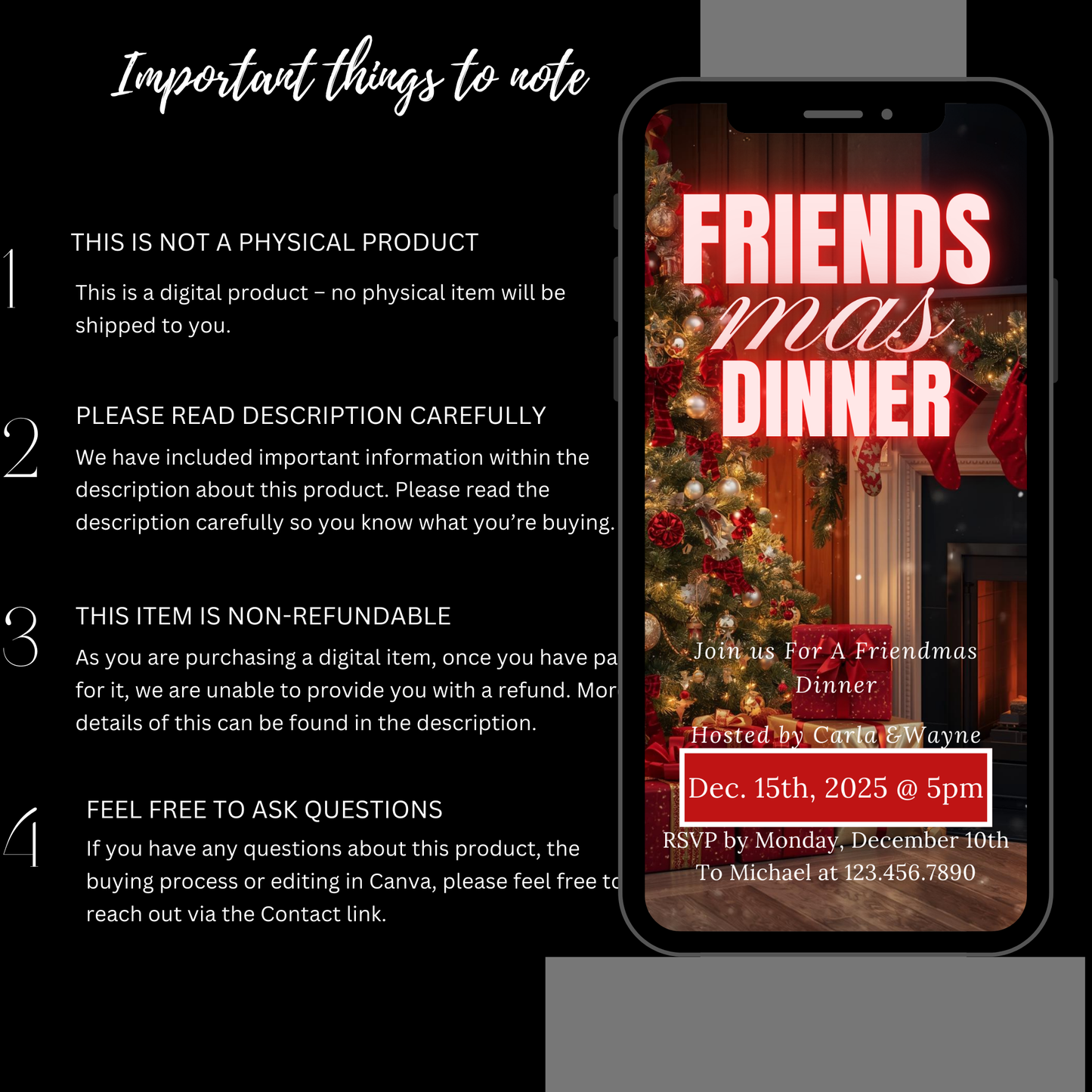 FRIENDMAS DINNER INVITATION -502