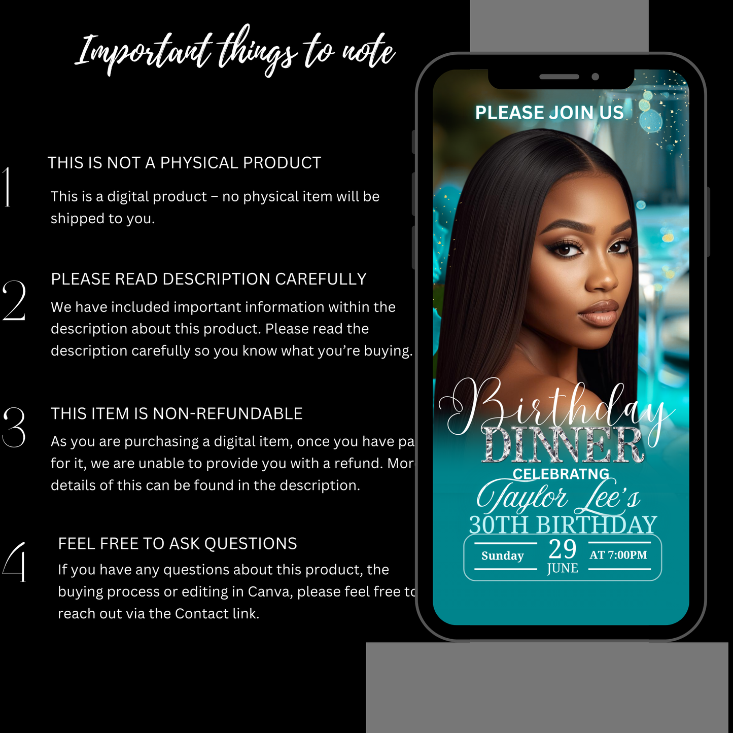 BIRTHDAY DINNER iNVITATION -507