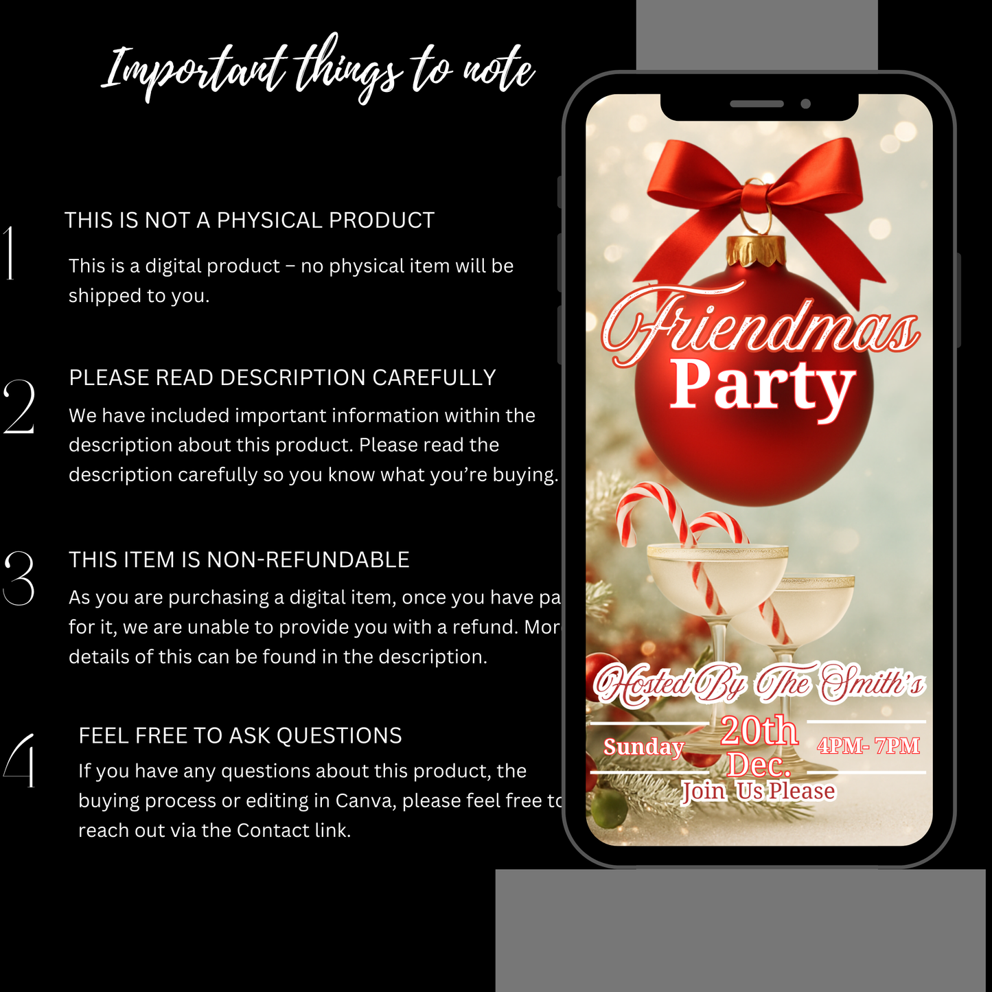 FRIENDMAS DINNER INVITATION -500