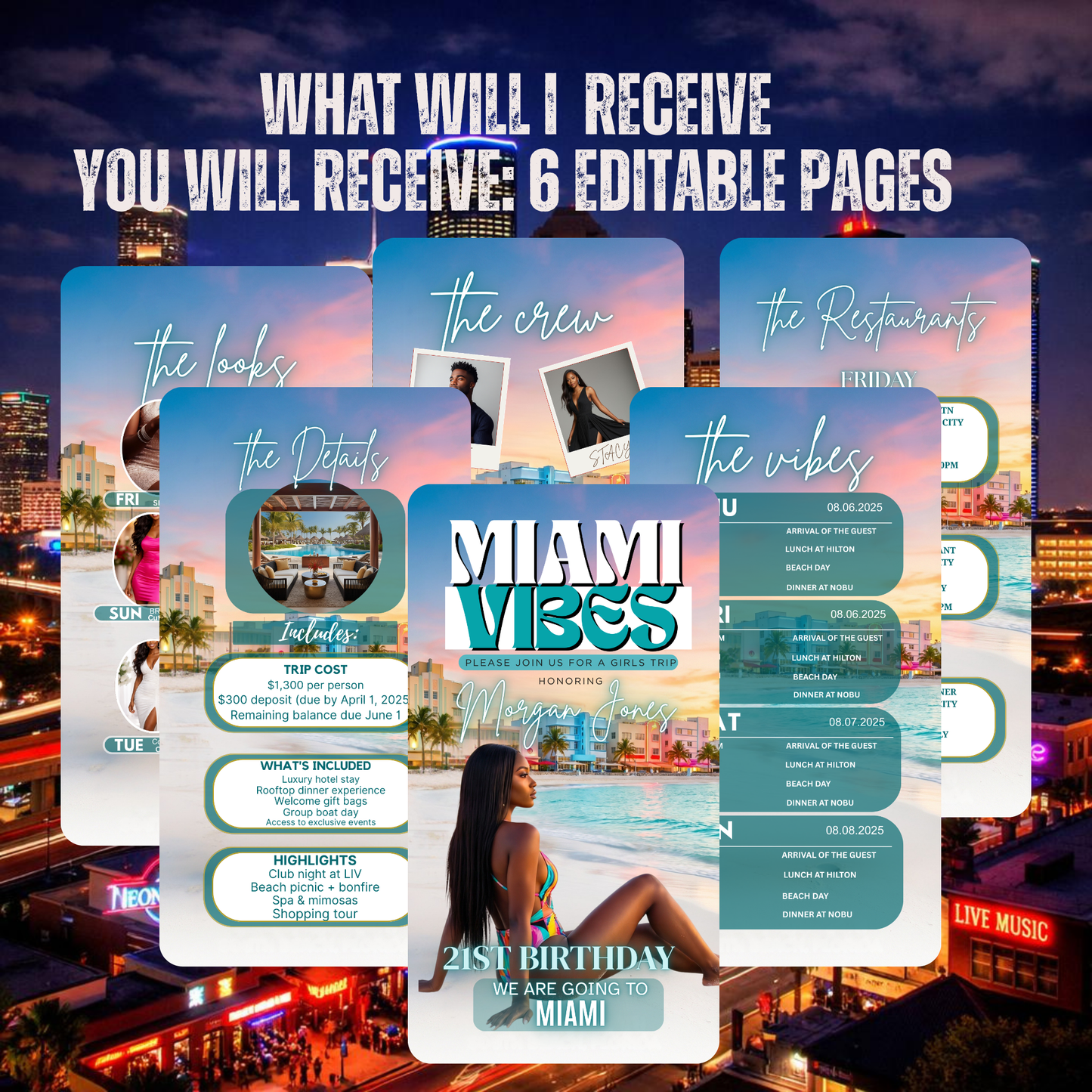 Miami Trip Digital Video Invitation -655