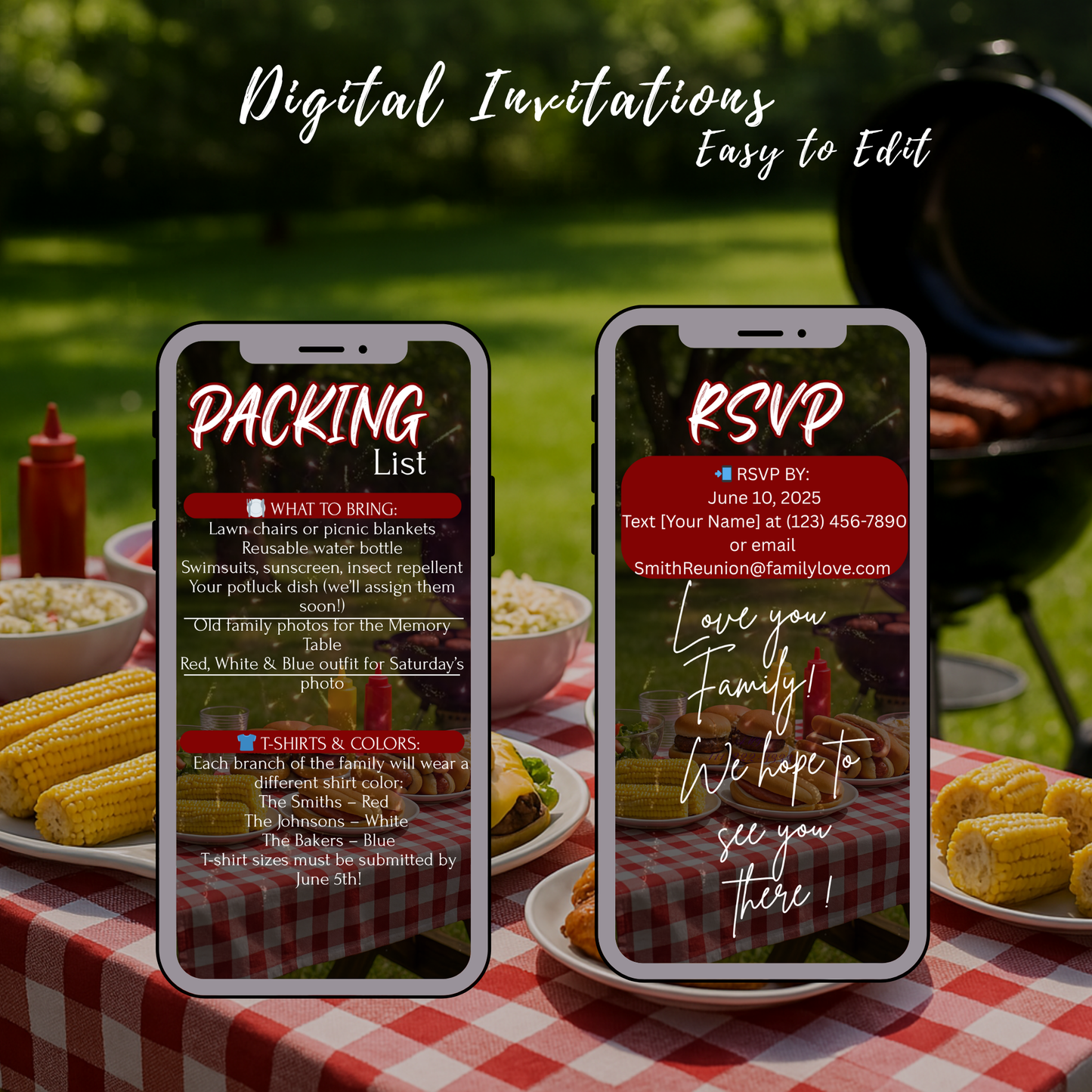 4th of July Family Trip Itinerary- Instant Downlod