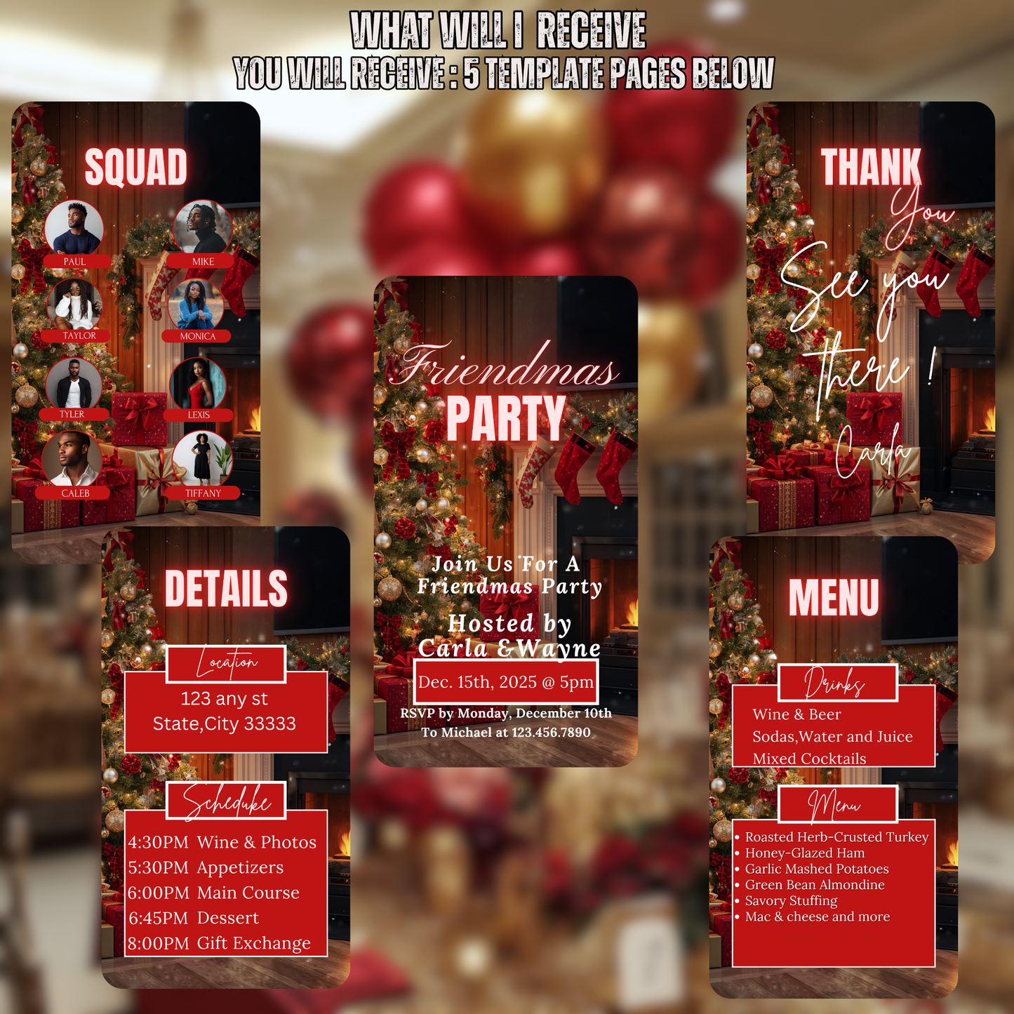 FRIENDMAS PARTY INVITATION -502
